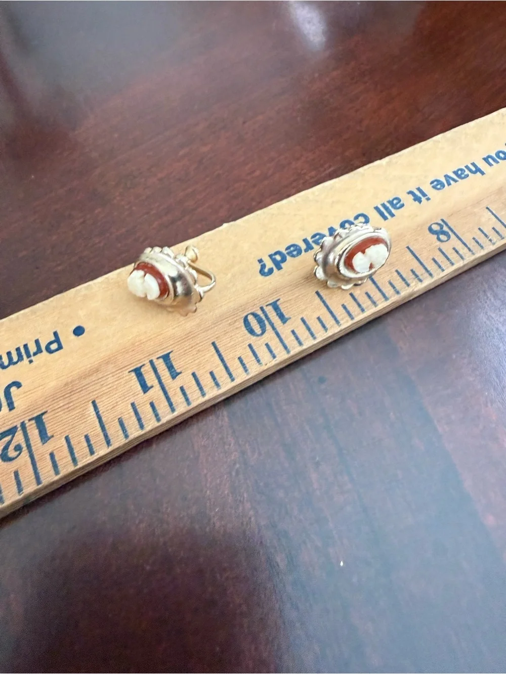 Vintage Cameo Screwback Earrings